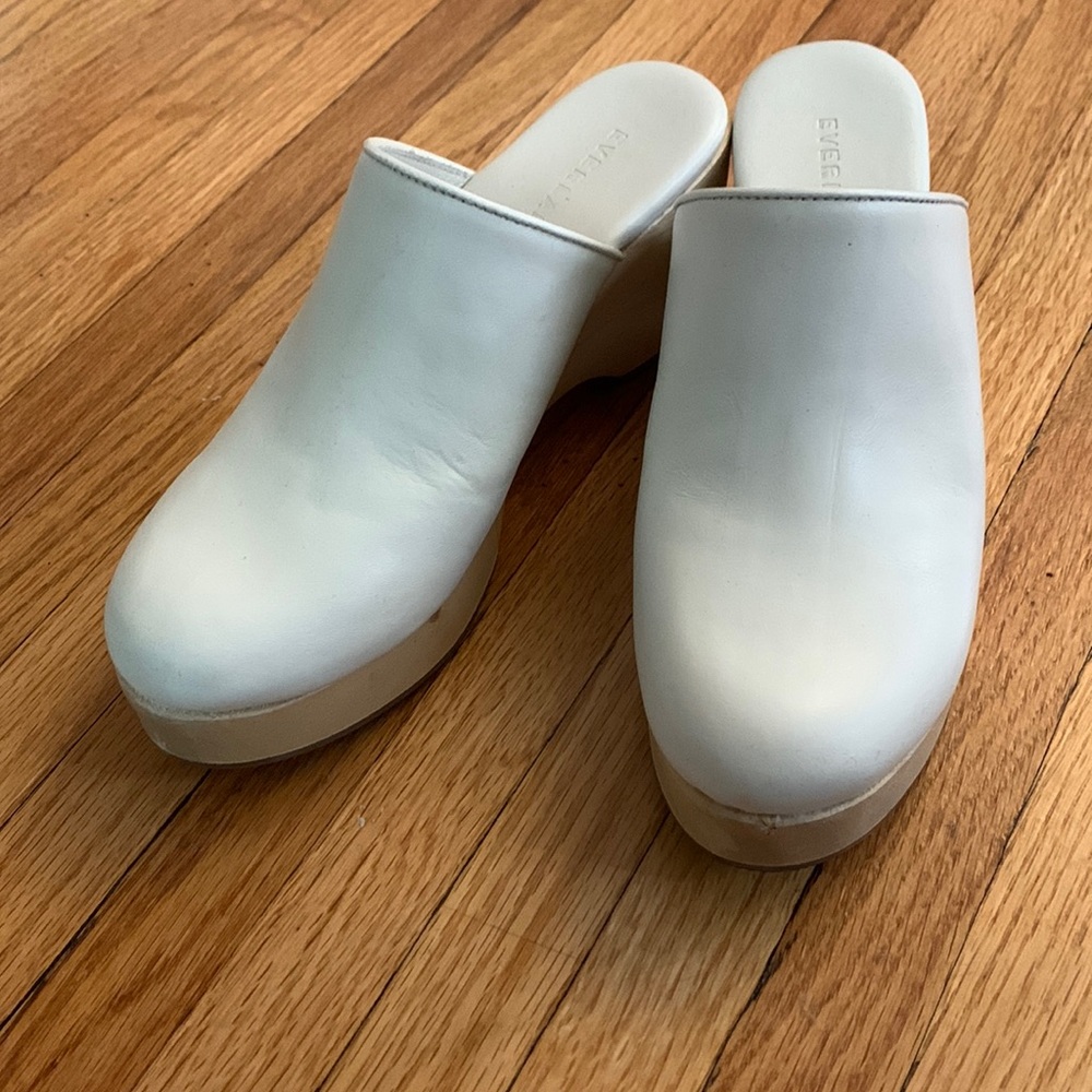 White Everlane Clogs Size 7M